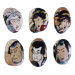 【縁起物】　歌舞伎　絵 インテリア 手描き和凧 角小凧 約縦47×横33cm ワ-7ハ 歌舞伎絵